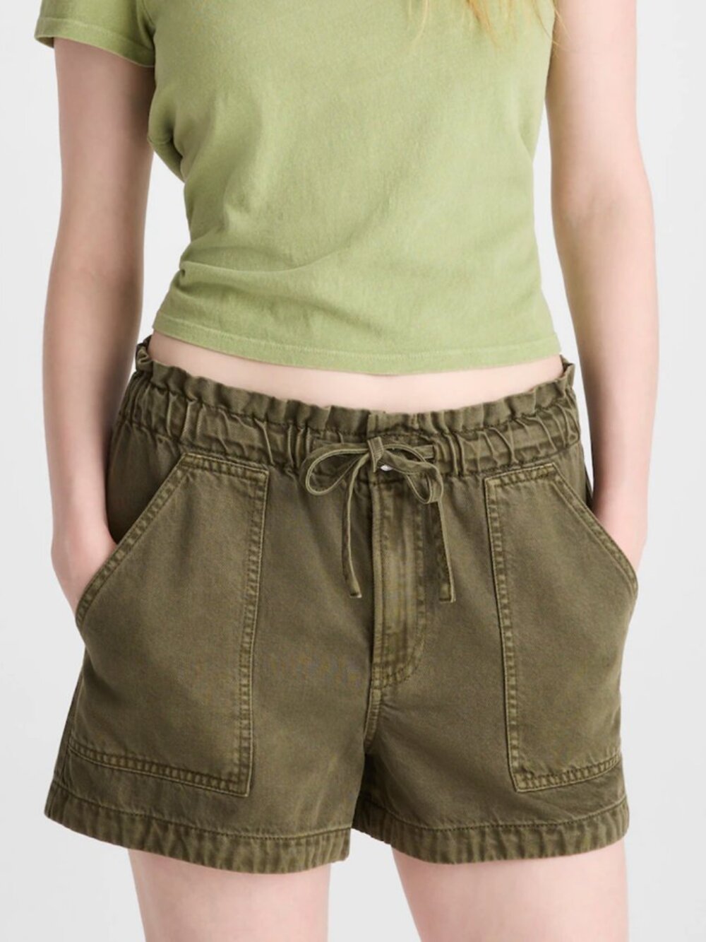 Madewell Pull-On Utility Shorts in Airy Denim XL